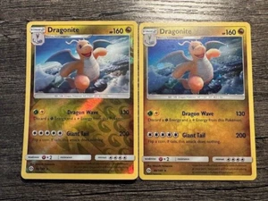 RARE DRAGONITE 96/149 HOLO + DRAGONITE 96/149 REV.HOLO LP 2017 SUN & MOON - Picture 1 of 4