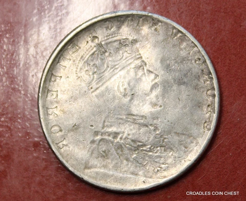 NO DATE FULL MIRROR BROCKAGE SILVER BRITISH INDIA RUPEE ERROR CIRCULATED 1911-36 Cover