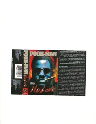 Pooh Man Aint No Love Cassette Tape LINER NOTES ONLY  Mc Pooh Vtg Rap R&B 90s  Foto 1 de 2