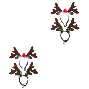 2pcs Pet Weihnachten Stirnband Lustige Hund Kostüm Rentier Geweih - Bild 1 von 12