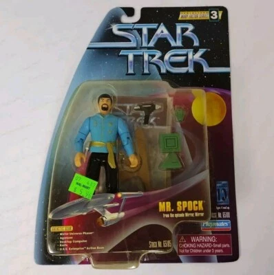 Figura Playmates Star Trek Warp Factor Serie 3 Mr. Spock Galactic Gear 1997 Foto 1 de 4