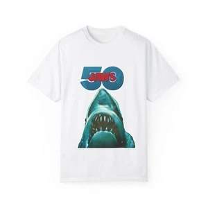 50th Anniversary Jaws T-Shirt | Vintage Movie Apparel - Picture 1 of 29