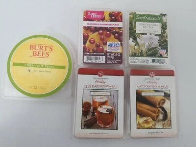 Mixed Lot of 5 Scented Wax Cubes ScentSationals Burts bee, Huntington home + - Изображение 1 из 4