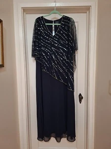 Adrianna Papell Gown Size 18W Midnight Blue - Picture 1 of 7