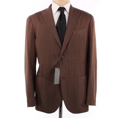 Abrigo Deportivo Chaqueta K Lana Boglioli Nuevo con Etiquetas Talla 50R US 40R en Marrón/Negro Espiga Foto 1 de 4