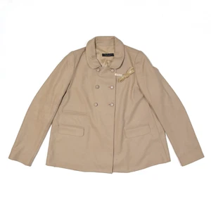 TWIN SET Womens Simona Barbieri Jacket Beige M - Picture 1 of 8