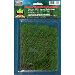 JTT Foliage Branches 1-1/2 to 3in 3.8 to 7.6cm pkg(60) Light Green 95518 - Picture 1 of 1