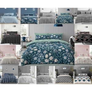 4 Pcs Complete Duvet Cover Set With Matching Bed Sheet & Pillowcases Double King - Picture 1 of 41