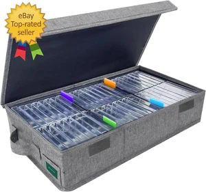 Cassette Tape Storage Box, Practical Cassette Tape Holder 16.34 X 9.25 X 3.54 - Imagen 1 de 12