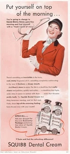 1940 Squibb Dental Cream: Put Yourself On Top of the Morning Vintage Print Ad - Picture 1 of 1