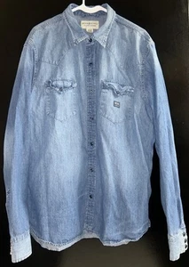 Denim & Supply Ralph Lauren Denim Western Black Pearl Snap Button Shirt Size XXL - Picture 1 of 6