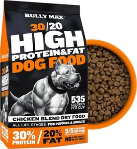 Bully Max High Protein & Fat Dog Food Supplement for Muscle, Weight Gain 5lb Bag - Picture 1 of 8