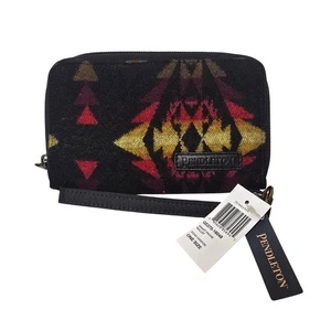PENDLETON Wool Clutch Wristlet Smartphone Wallet Case Zip Around Continental NWT - Picture 1 of 6