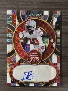 2024 Wild Card Auto Mania American FB Denzel Burke RC 1/5 Lazers Foil Auto - Picture 1 of 2