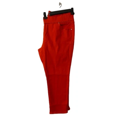 Jeans Jessica London 22W Colorido Naranja Pull On Elástico Denim Primavera BOHO Foto 1 de 4