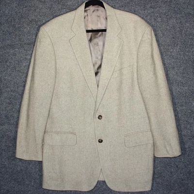 Robert Stock Signature Blazer Jacket Mens 44R 100% Silk Sandy 6297 2 Buttons - Image 1 of 4