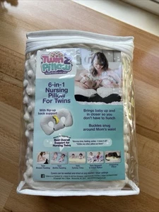 Twin Z Pillow Cover Cream For 6-in-1 Nursing Pillow For Twins COVER ONLY NEW - Picture 1 of 6