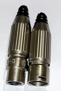 SWITCHCRAFT GOLD PLATED XLR CONNECTORS ( 1 MALE & 1 FEMALE ) - Picture 1 of 4