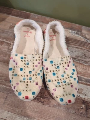 Tom's Scrabble туфли женский размер 8, шерпа с подкладкой - Изображение 1 из 4