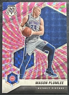 Mosaico Panini 2020-21 - Mason Plumlee #118 Pink Swirl FOTL Prizm/11 Foto 1 de 2
