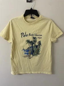 Vintage 90s Polo Ralph Lauren Fishing T Shirt Size Small Art Classic Designer - Picture 1 of 3