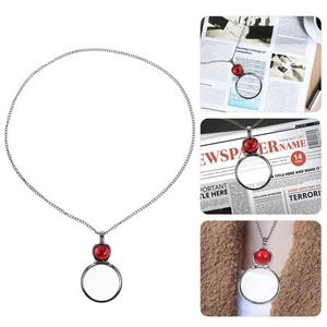 Magnifier Pendant Necklace Magnifiers for Craft Work Glass Magnification Lens - Picture 1 of 17