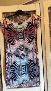 Abstract Animal Print Motel Body on Dress Size S Small - Picture 1 of 3