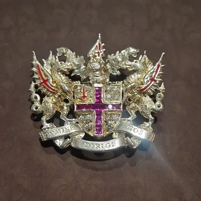 City Of London Silver And Enamel Coat Of Arms Brooch - Image 1 of 3