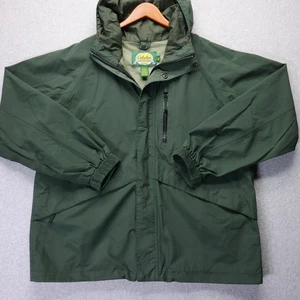 Cabela's Jacket Mens XL Green GORE-TEX Hooded Waterproof Windbreaker Rain Hiking - Picture 1 of 15