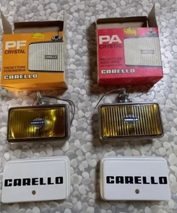 RECTANGULAR FOG LIGHTS "Carello" CRYSTAL PF+PA FOR 70s VEHICLES fendinebbia NOS! - Imagen 1 de 2