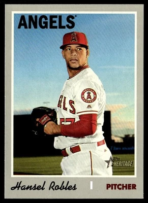 2019 Topps Heritage Hansel Robles Los Angeles Angels #673 - Image 1 of 2