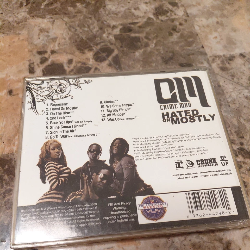 Hated on Mostly [PA] by Crime Mob (CD, Mar-2007, Reprise) - Image 1 of 1