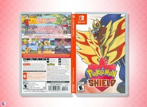 Pokémon Shield: Cover Art Replacement Insert & Case, Nintendo Switch - Picture 1 of 3