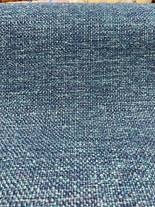 Chenille Performance Sampson Ocean Peacock Blue Upholstery Fabric by the yard 