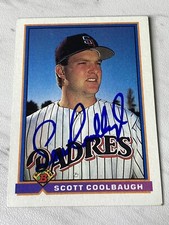 Scott Coolbaugh Autographed 1991 Bowman Baseball Card #649 San Diego Padres