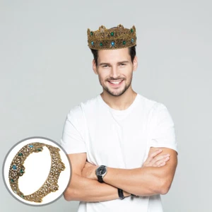 Rhinestone Hair for Men Party Crowns Adults Bride Miss - Picture 1 of 11