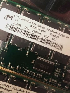 HP 1.5GB KIT DDR-3 x 175918-042 (512MB PC-1600R ECC Reg Server 184-Pin DIMM) RAM - Picture 1 of 3
