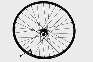 27.5" 650B Cannondale Rim Front Disc Wheel Q/R Hub 584 - 23 Double Wall Black - Picture 1 of 3