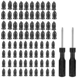 40/80PC Tire Repair Rubber Nail Car Tire Repair Screw in Rubber Plug Nail Vacuum - Picture 1 of 18