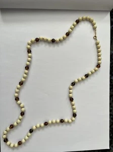 VTG Napier Glass Lapis Beaded Necklace Chain - Picture 1 of 5