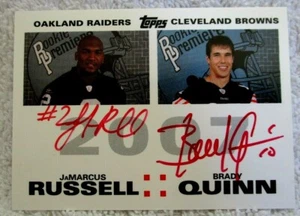 Russell/Quinn/Stanton/Beck 2007 Topps Premiere Rookie Quad RED Autograph Auto! - Picture 1 of 2