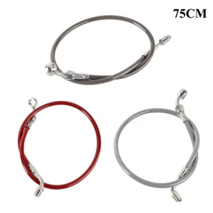 75cm Front Upper Brake Line For Harley Softail 2018-up FLFBS FLDE FXBB FXFB FXBR - Foto 1 di 14