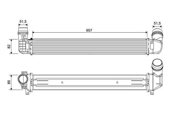 VALEO Charger Intercooler For RENAULT Fluence Megane III 08-15 144960024R - Image 1 of 1