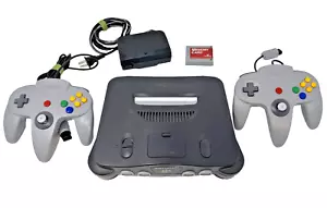 Nintendo 64 N64 Bundle with 2 Controllers TESTED WORKING NO AV CABLE - Picture 1 of 13