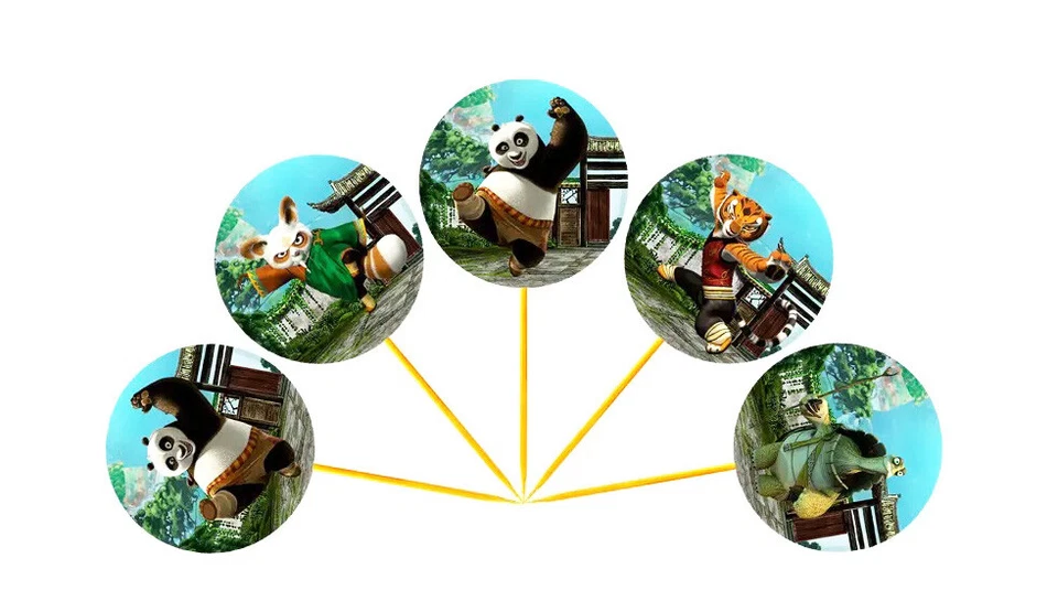Kung Fu Panda Po Fiesta de Cumpleaños Banner Platos Tazas Bolsas Favor Caja Sombreros Foto 1 de 1