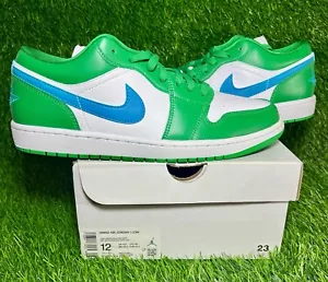 Wmns 12/Men’s 10.5- Nike Air Jordan 1 Low Lucky Green Aquatone DC0774-304 *NEW* - Picture 1 of 12