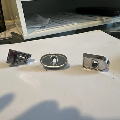 1961 FORD GALAXIE SUNLINER STARLINER Chrome Letters "F", "O",  "D" OEM - Image 1 of 4