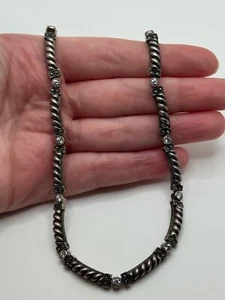 Judith Jack Sterling Silver Marcasite Choker Necklace - Picture 1 of 10