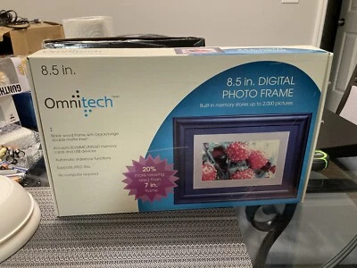 OmniTech 8.5 Inch Digital Photo Frame No Computer Required SD/USB 2000 Pic OB - Image 1 of 4