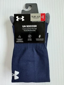 Under Armour YOUTH UA SOCCER Socks Over-the-Calf Navy Small 13.5K - 4.5 - Picture 1 of 4